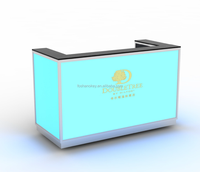 OKEY Design moderne en acier inoxydable mobile comptoir de bar éclairé par LED station de bar à cocktails portable vente directe d'usine