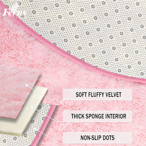 Toutes sortes <span class=keywords><strong>de</strong></span> tapis <span class=keywords><strong>de</strong></span> luxe <span class=keywords><strong>de</strong></span> haute qualité, pelucheux et pelucheux, rond, décoratif pour chambre d'enfant. - Product Image 5