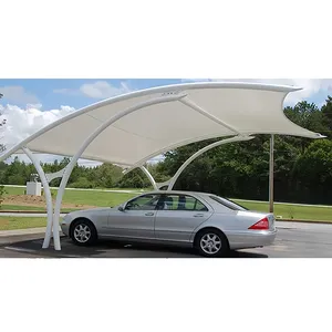 Factory price outdoor rain cover carport membrane structure steel cantilever carports garages with polycarbonate roof