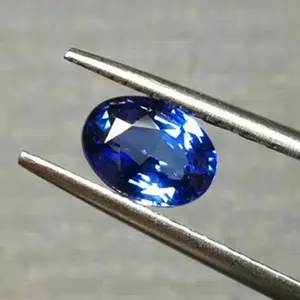 beautiful GIS certified genuine gemstone for jewelry 1.27ct Sri Lanka natural unheated cornflower blue sapphire