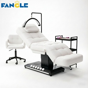 Meilleures ventes : Mobilier d'esthétique - Lit <span class=keywords><strong>de</strong></span> cils incurvé à base dorée, Lit <span class=keywords><strong>de</strong></span> soin du visage électrique, Table <span class=keywords><strong>de</strong></span> massage <span class=keywords><strong>de</strong></span> luxe pour spa, Lit pour extensions <span class=keywords><strong>de</strong></span> cils - Product Image 6