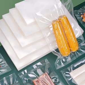 Sacs sous vide transparents double face de qualité alimentaire Pa+Pe, sachets transparents scellés pour conserver le maïs, les fruits de mer ou autres aliments - Product Image 1