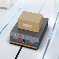 Robot AGV à Navigation Magnétique et Évitement d'Obstacles par Laser pour la Manutention Automatisée des Matières Premières en Usine Intelligente et le Transfert de Cargaisons en Entrepôt
