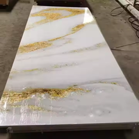 Panneau mural en PVC stratifié brillant, imperméable et ignifuge, effet marbre, pour la décoration intérieure d'hôtels - Vente en gros usine