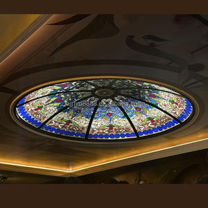 Cúpula de Vidrio Tiffany Personalizada Directamente de Fábrica para Decoración de Techo y Iluminación para Hotel/Villa - Product Image 6