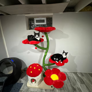 Arbre à <span class=keywords><strong>chat</strong></span> de luxe en sisal et bois, écologique, grand, pour Noël, tour moderne pour grimper, condo pour chats de grande taille - Product Image 4