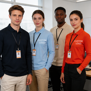 <span class=keywords><strong>Polo</strong></span> a Maniche Lunghe in Cotone per <span class=keywords><strong>Uomo</strong></span>, Ricamata, Uniforme da Lavoro, T-shirt Personalizzata per Aziende, Prezzo Basso, Vendita all'Ingrosso - Product Image 1