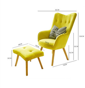 Diseño de moda Precio <span class=keywords><strong>barato</strong></span> sillón de tela Moderno <span class=keywords><strong>reclinable</strong></span> Sofá de ocio Silla sofá de pierna de madera para sala de estar - Product Image 5