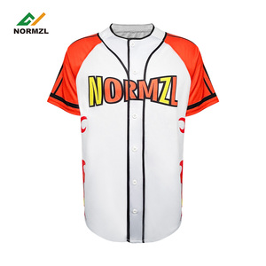 Estampado floral brillante bordado personalizado uniforme de béisbol estilo camisa venta al por mayor <span class=keywords><strong>barato</strong></span> deportes en blanco béisbol Jersey - Product Image 4