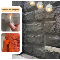 Panneau mural en pierre artificielle 3D en polyuréthane PU imitation roche décorative extérieure