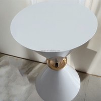 Accessoires de mariage de luxe Rocan présentoir de Table de gâteau en acier inoxydable blanc et or pour la décoration de fond de scène d'événements de fête