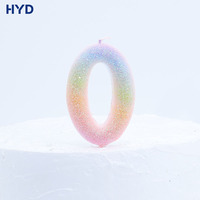 Bougies d'anniversaire scintillantes à thème ROMANCE Arc-en-ciel, design accrocheur et étincelant, décoration de gâteau, décoration de fête (cire numérique)