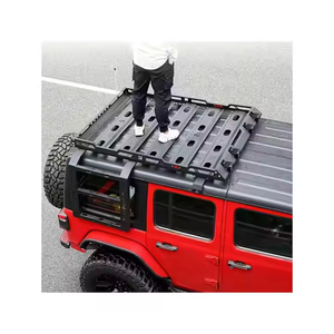 Steel or Aluminum Roof Rack With Climbing Ladder for Jeep Wrangler JK JL 2007-2024 Off-road Luggage Rack Without Light - Product Image 6
