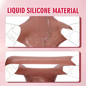 Großer Realistischer Silikon-Penis-Sleeve-Verlängerer für Männer - Wiederverwendbares Kondom in Fleischfarbe, Wasserdicht, Weich und Flexibel - Product Image 3