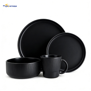 <span class=keywords><strong>Service</strong></span> <span class=keywords><strong>de</strong></span> vaisselle <span class=keywords><strong>en</strong></span> <span class=keywords><strong>grès</strong></span> minimaliste nordique <span class=keywords><strong>de</strong></span> 16 pièces, personnalisable pour commande <span class=keywords><strong>en</strong></span> gros, avec motifs <span class=keywords><strong>en</strong></span> relief, pour restaurant, OEM - Product Image 2