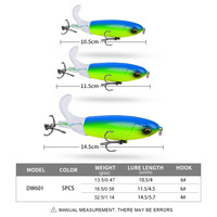 Leurre de pêche flottant WildTrek 13.5g-32.5g avec hélice, leurre dur bruyant Whopper Plopper pour la pêche au bar, au brochet, au saumon en eau douce