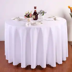 Luxe Bruiloft Veelkleurige Moderne Goedkope Doek 60 Inch Ronde Satijnen Tafelkleed Polyester Tafelkleding