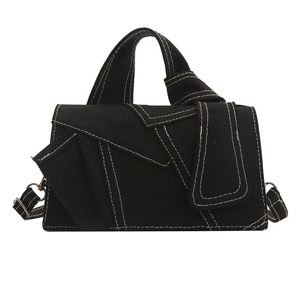 Bolso de hombro de mujer con diseño de retazos a la moda, bolso vaquero para mujer, bolso de mano vaquero de gran capacidad - Product Image 4