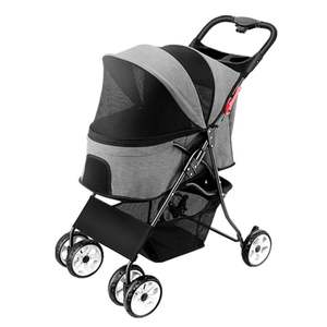 पालतू कुत्ता घुमक्कड़ 3 में 1 बिल्ली कुत्तों Strollers के साथ हटाने योग्य वाहक 4 पहियों यात्रा Foldable एल्यूमीनियम मिश्र धातु फ्रेम - Product Image 1