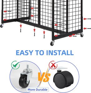 Estante de exhibición de Gridwall más grande de pie de piso resistente - Product Image 5