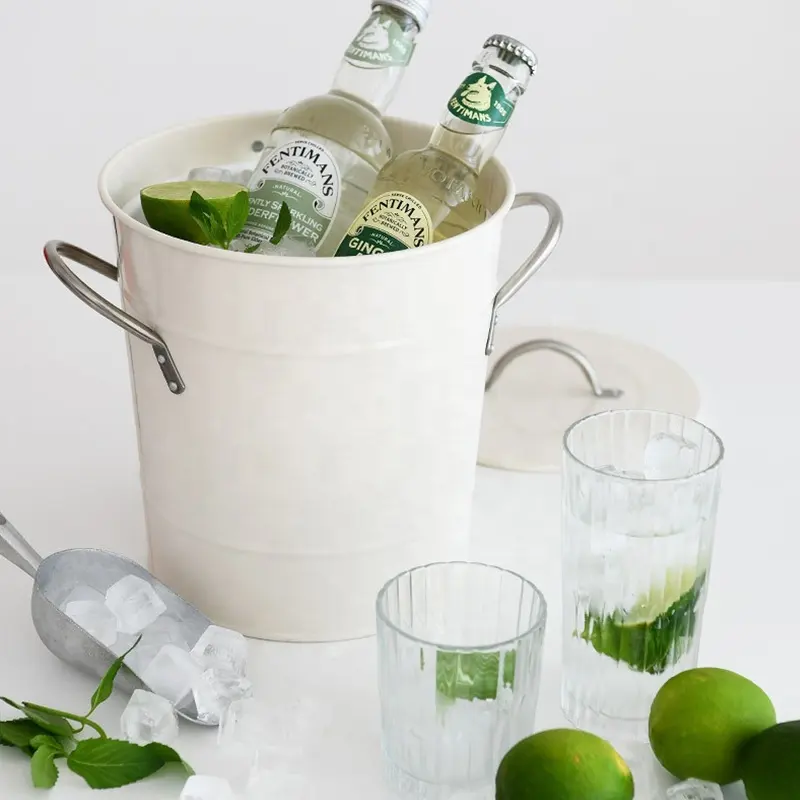 Hot Sales High Quality Metal Iron Bucket Stainless Steel Ice Cooler Bucket For Bar And Party