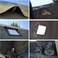 Tente gonflable de 4,5 m, tente dôme gonflable en polyester 210D imperméable, tente pneumatique de camping en plein air