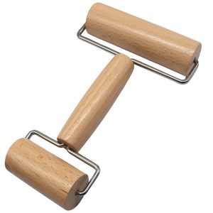 Petit Rouleau à Pâtisserie en Bois à Double Tête Antiadhésif pour Pizza et Pâtisserie, Idéal pour la Cuisine Domestique et la Cuisson des Enfants - Product Image 2