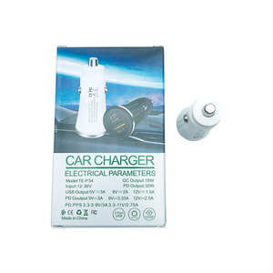 Carga rápida PD 30 W Universal 2 puertos USB 18 W Cargador rápido para automóvil QC 3,0 - Product Image 4