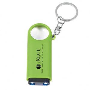 Custom Printed Key Rings Feature Two Bright White LED Lights, Push Tip to <b>Turn</b> On/<b>off</b>, Handy Magnifier, Button Cell Batteries - Product Image 3