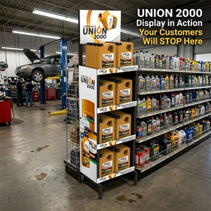 Expositor de Metal Personalizado para Aceite de Motor, Soporte Resistente para Botellas de Lubricante, Estante de Venta al por Menor de Aceite para Automóviles, Estante de Piso para Gasolinera - Product Image 2