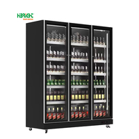Vitrine Réfrigérée Commerciale Highbright, Monotempérature, pour Supermarché, avec Porte en Verre Basse Émissivité et Refroidissement par Air Intégré