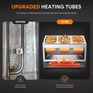 Calentador de Alimentos Eléctrico Comercial HUAZE para Mostrador, Temperatura Ajustable de 86-185F - Product Image 5