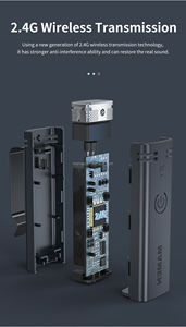 Micrófono Lavalier inalámbrico omnidireccional de 2,4G, con cancelación de ruido, & Play Plug, estuche de carga Android - Product Image 3