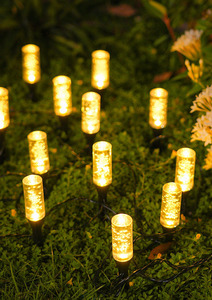 Luces solares de jardín Luces de cadena de palo de burbujas decorativas al aire libre para luces solares de césped de tierra de paisaje - Product Image 2