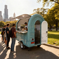 Vente en Gros Industriel Prêt à Expédier Café Thé à Bulles Smoothie Pancake Boisson Douce Froide Food Truck Remorque Traiteur
