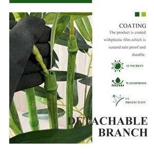 Árbol de bambú artificial en maceta 150cm resistente a los rayos UV interior/<span class=keywords><strong>exterior</strong></span> planta de imitación para decoración de vestíbulo de Hotel al por mayor - Product Image 6