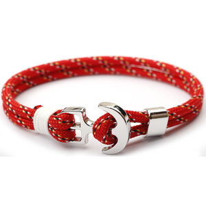 Pulsera de Ancla de Barco para Hombre, Multicolor, Náutica, de Alta Calidad, con Cierre de Milán, para Cuerda, Estilo Vintage, Trenzada, de Paracord - Product Image 4