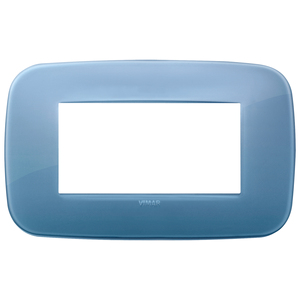 Vimar Wall <b>Switch</b> <b>Plate</b> 14.5 Cm Length Blue Finish For Indoor Use - Product Image 1