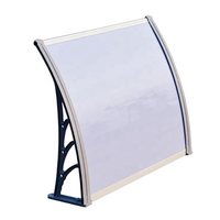 Auvent de porte ou de fenêtre, panneau Transparent, de haute qualité, auvent de pluie, silencieux, anti-uv, abri solaire, ombrage