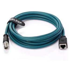 ZBLZGP CAT7 M12 8-Pin X-Code Male to <b>RJ45</b> Female <b>Cable</b>,Shielded, Compatible with Hirschmann Spider 5TX & Weidmller IE-SW-VL08 - Product Image 4