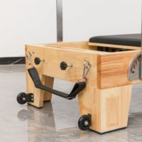 Plataforma de Madera Maciza de Roble Premium para Pilates Reformer, Barra Ajustable para Pies, Deslizamiento Suave, Equipo para Estudio de Yoga 2026