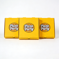 Boîte à pizza à emporter en carton ondulé écologique avec laminage mat, vente en gros d'usine SP4470, emballage alimentaire sûr pour pizzeria