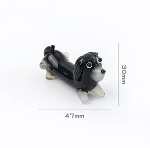 Miniatura di Cane in Vetro di Murano Fatta a Mano - 19 Simpatiche Razze di Animali Cartoonizzati per Decorazioni Casa e Auto - Product Image 4