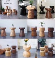Tabouret rond en bois personnalisé, style Art déco, écologique, durable, imperméable, tabouret de bar en forme de souche