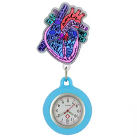 Bobine d'insigne de lettres médicales en plastique pailleté personnalisé en gros avec bobine d'insigne d'infirmière de montre de poche rétractable