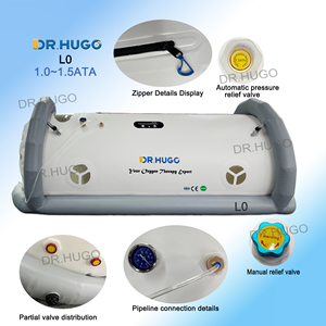 DR.HUGO L0 Chambre hyperbare à oxygène électrique à coque souple 1.5 ATA HBOT portable pour le corps - Product Image 2