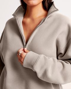 <span class=keywords><strong>Felpa</strong></span> da <span class=keywords><strong>donna</strong></span> personalizzata <span class=keywords><strong>felpa</strong></span> con ricamo logo mezza Zip maglione spesso <span class=keywords><strong>felpa</strong></span> in pile - Product Image 2