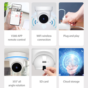 قبة ذكية 5MP wifi <span class=keywords><strong>ip</strong></span> من نوع <span class=keywords><strong>ip</strong></span> من الدرجة من نوع wifi كاميرات مقلة العين بزاوية واسعة لتثبيت سقف المصعد - Product Image 2