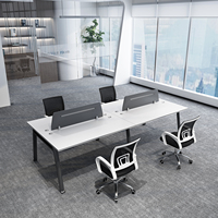 Table de bureau pour ordinateur portable de bureau commercial modulaire de conception classique pour le bureau de directeur bureau haut de gamme de 6 personnes