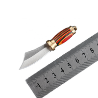 Mini couteau de poche en acier inoxydable 5Cr15 avec couvercle en cuir pour la coupe des fruits de la viande pour un usage quotidien Camping en plein air OEM personnalisable